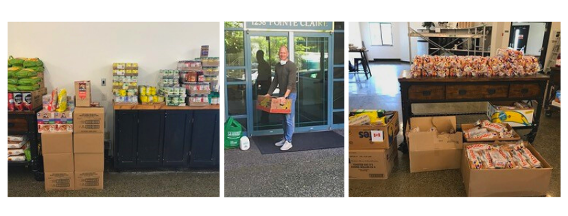Staff at House of Omeed preparing and delivering food baskets