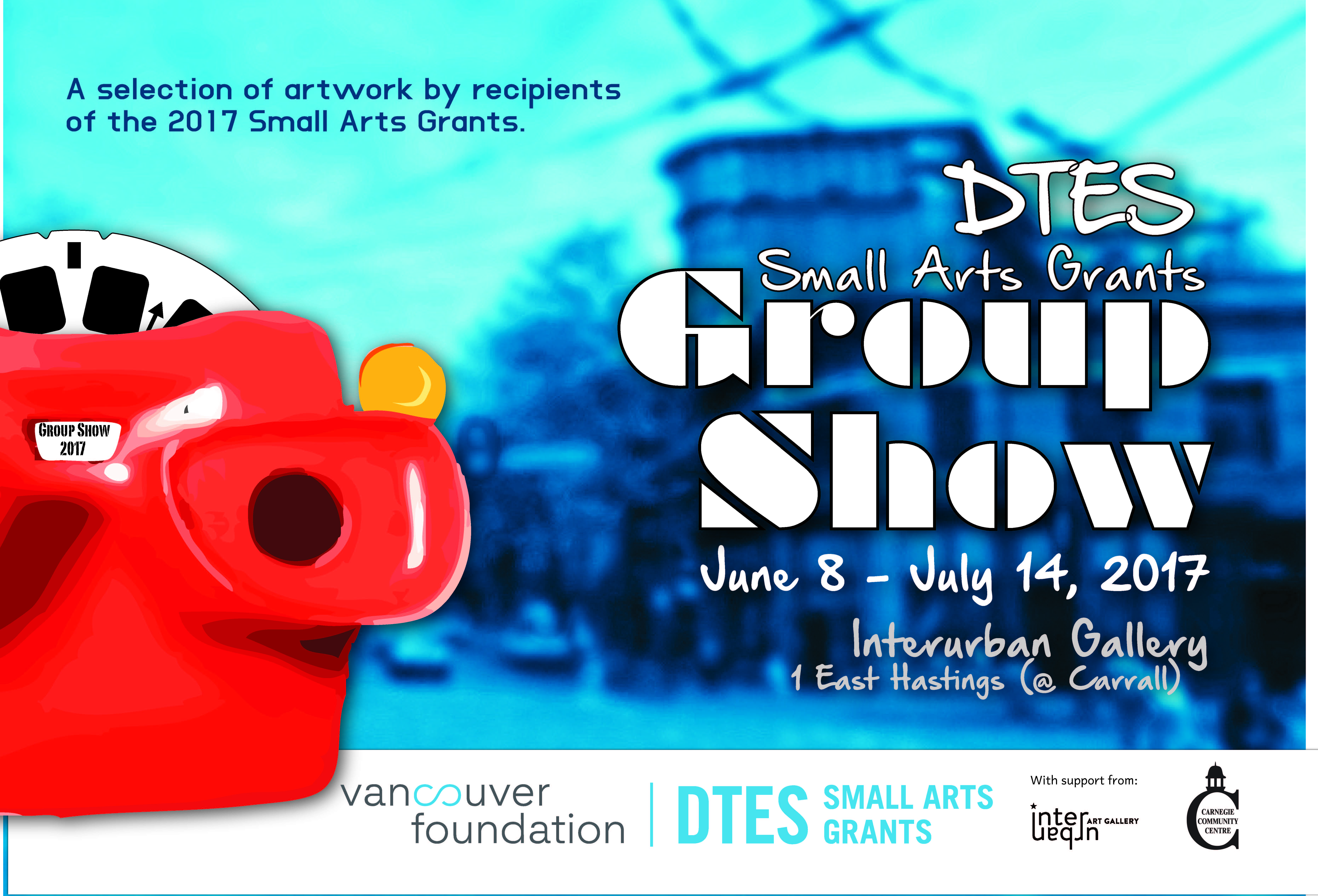 Downtown Eastside Small Arts Grants Group Show Postcard