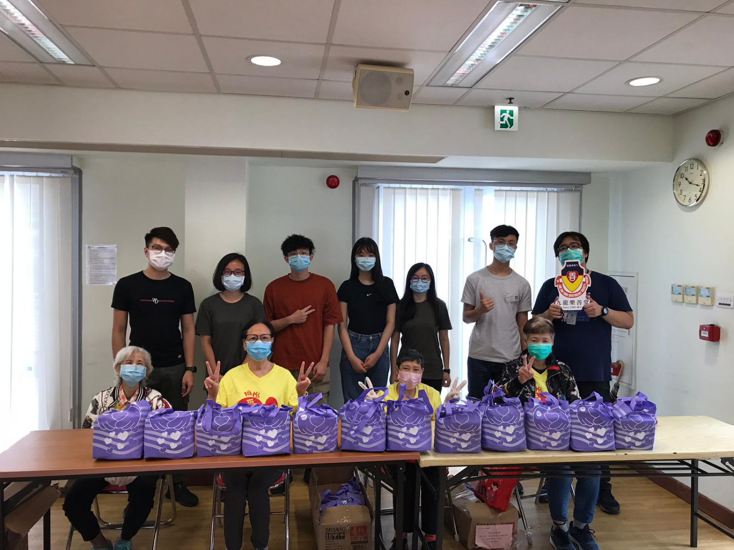 At the Simon KY Lee Foundation, youth volunteers help give out gift packs to seniors