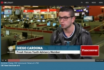 Diego appearing on CBC News