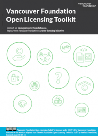 Vancouver Foundation Open Licensing Toolkit Cover Image 