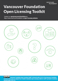 Vancouver Foundation Open Licensing Toolkit Cover Image