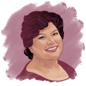 Illustrated headshot of Alison Silgardo