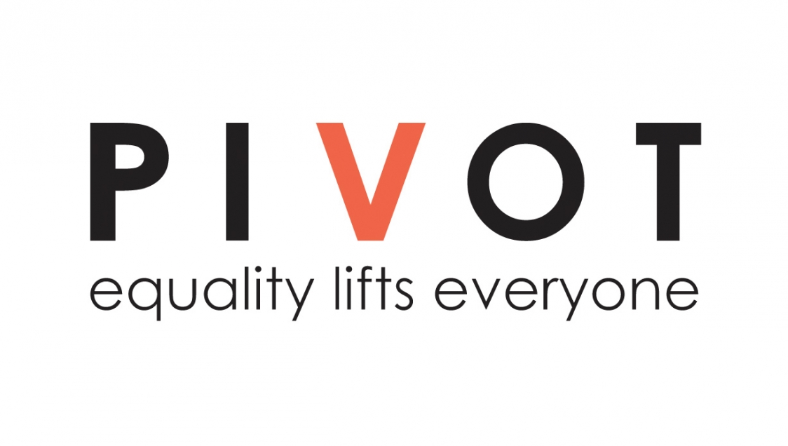 PIVOT2 Logo of Pivot that reads: "Pivot, Equality Lifts Everyone"