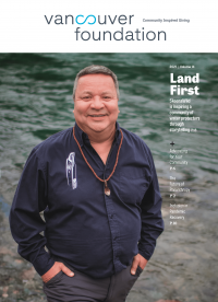 Thumbnail of a Vancouver Foundation Magazine Cover featuring a smiling man in front of a river